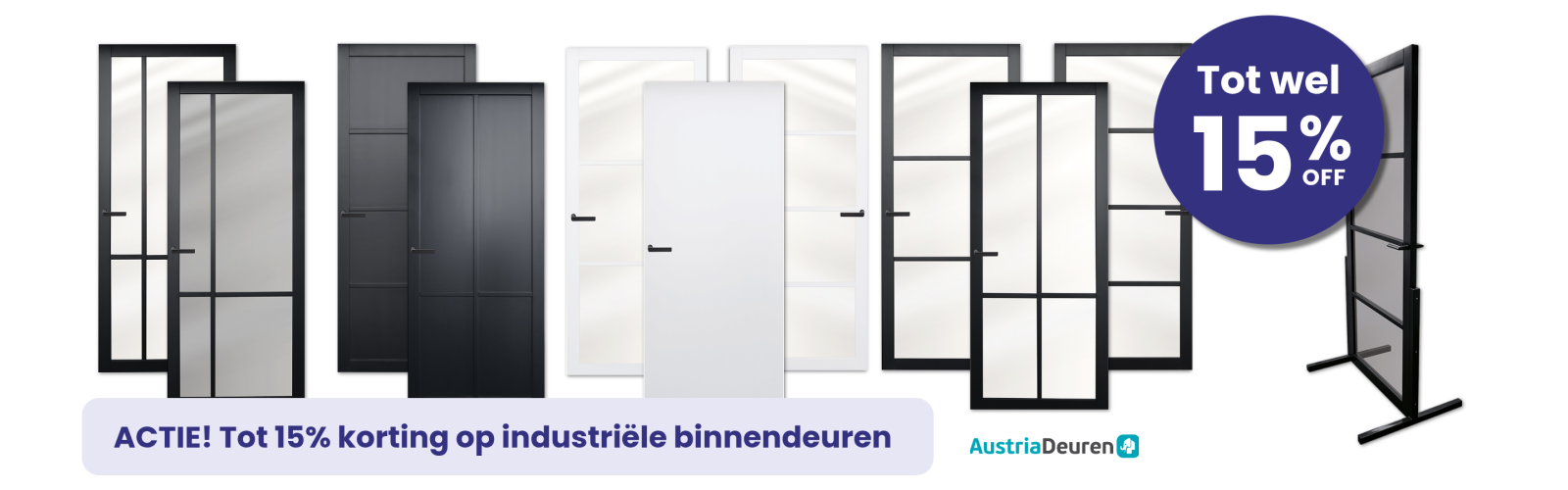 Tot 15% korting op industriële binnendeuren van Austria